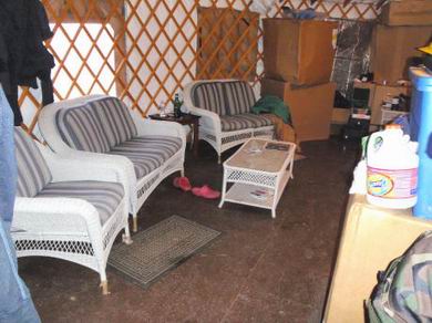 Party-Ecke in der Yurte