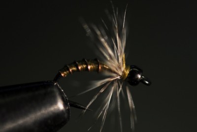 Äschennymphe mit Kupferdraht, einfarbig olive