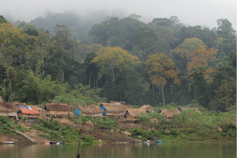 Das Dorf am Fusse des Sungai Tiang